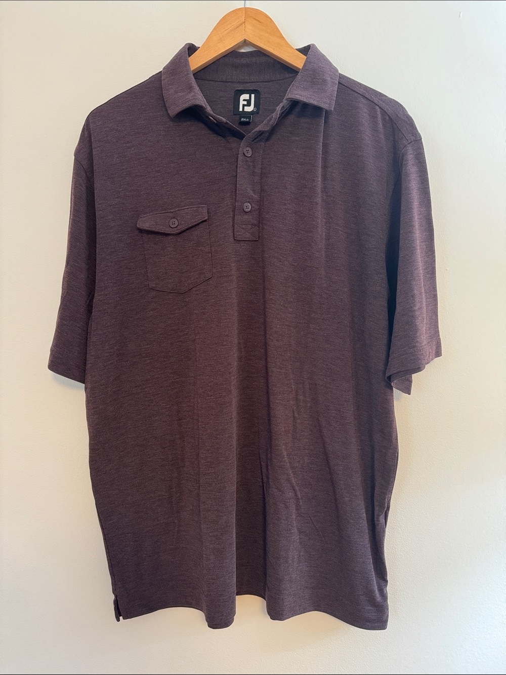 ✅ FOOTJOY Short Sleeve Athletic Polo Golf Shirt Moisture Wicking Performance Tee